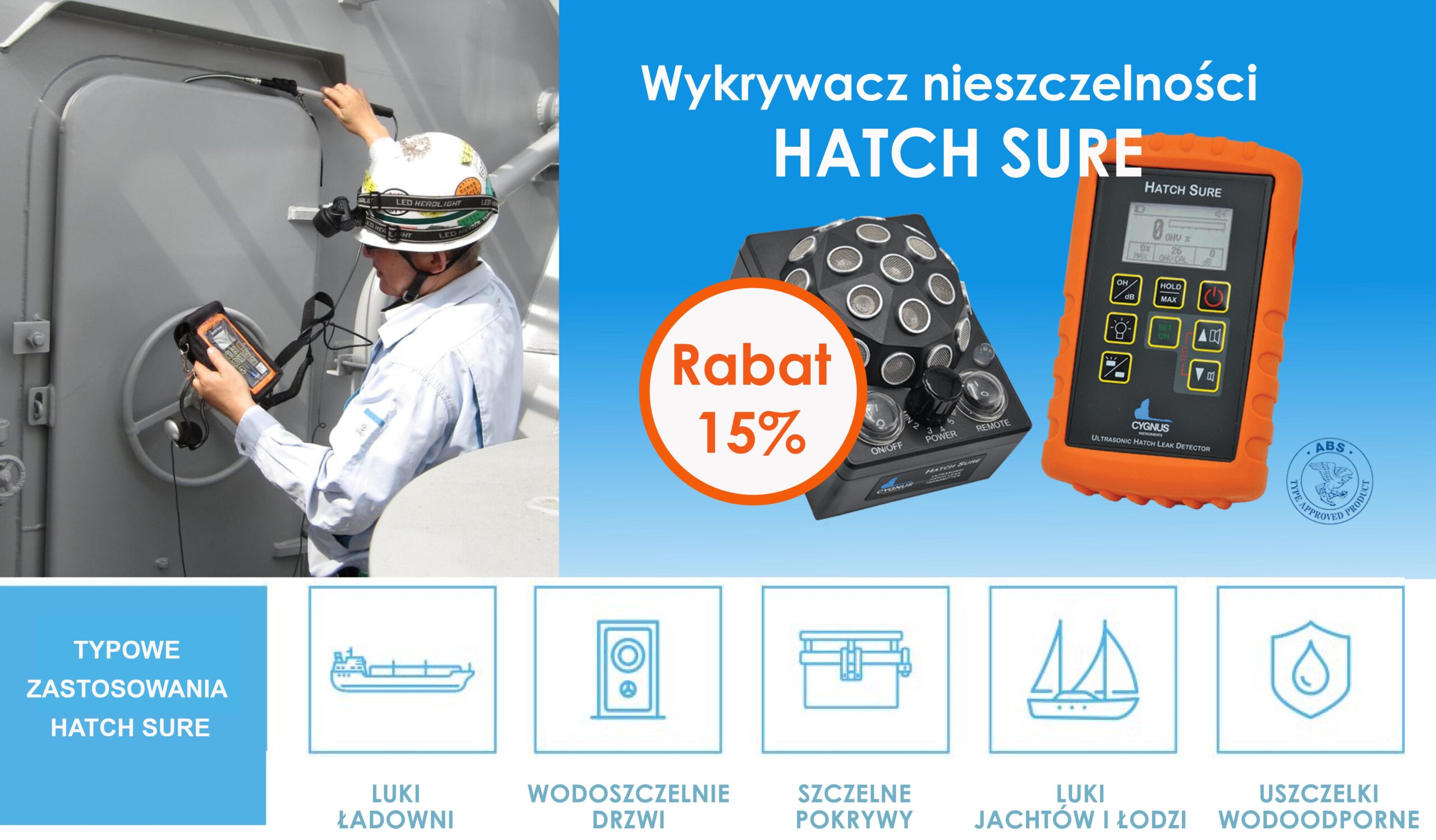 baner wykrywacz nieszczelności hatch sure
