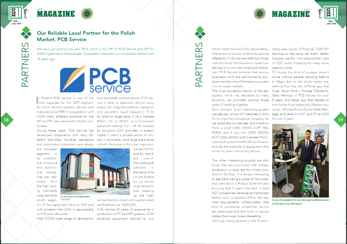 Artykuł o PCB w magazynie CGM