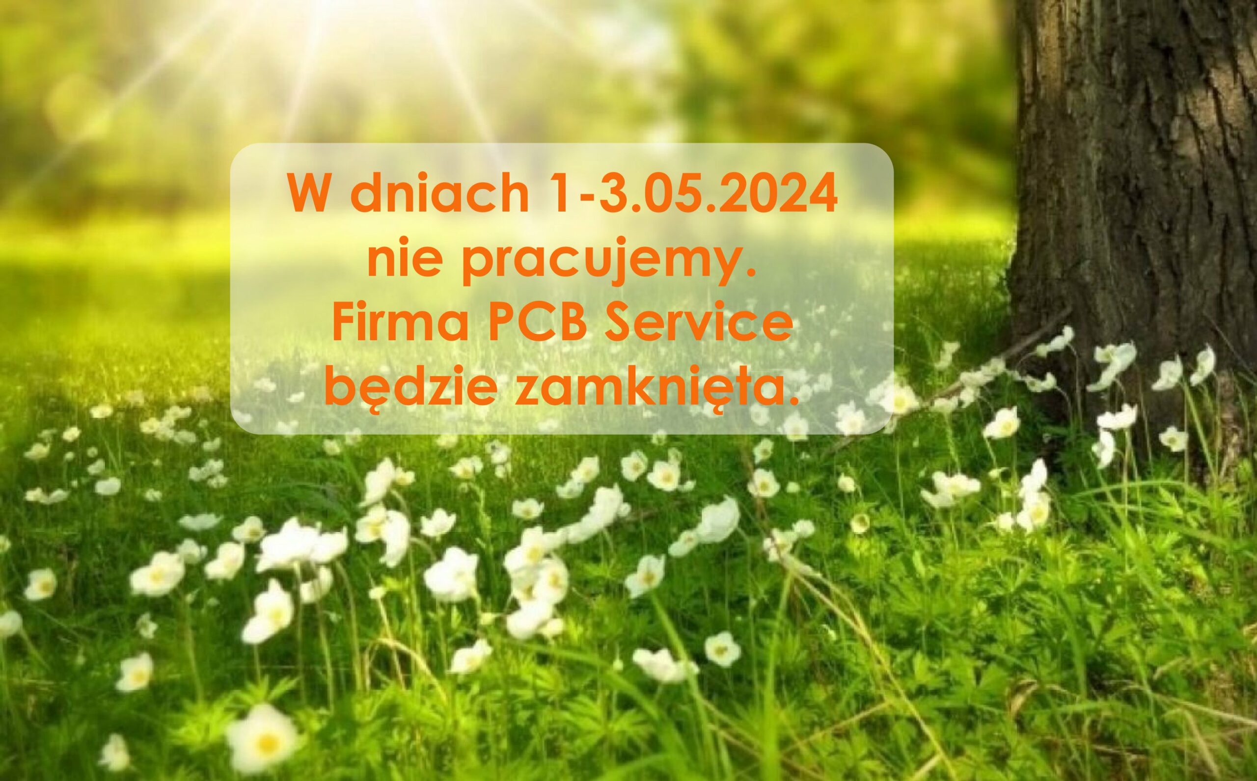 firma zamknięta majówka