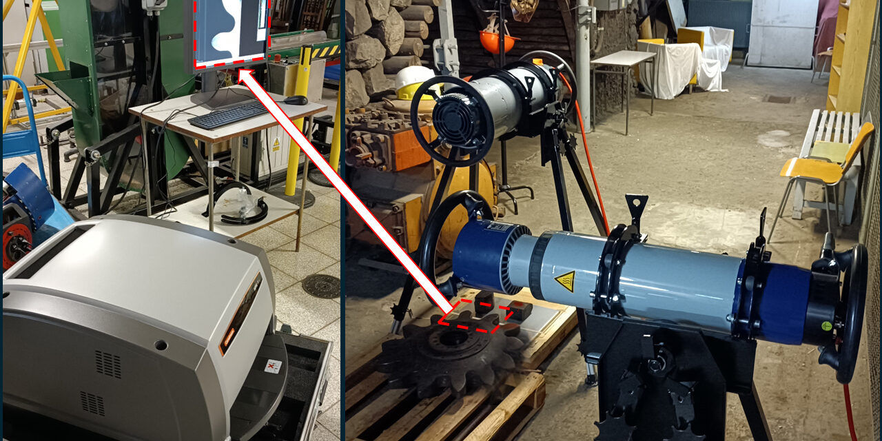 Badania koła zębatego_radiografia cyfrowa AGH